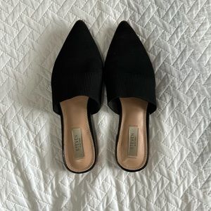 Black, slip on mules. Size 8.5.